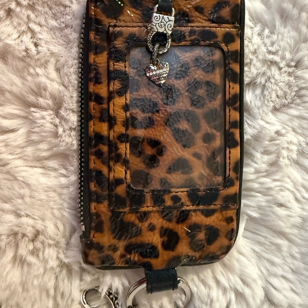 Brighton Leopard Print Wallet with Heart Charm